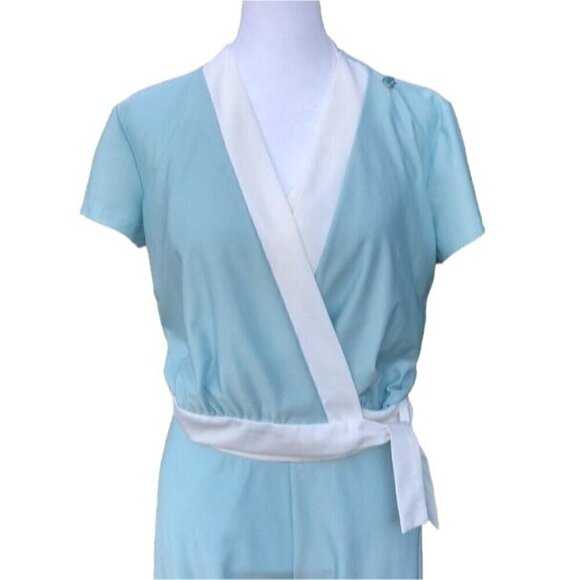 Tennis Star Vintage 70s Women's 3 Piece Crop Top Wide Leg Pants Beachwear Set - Picture 4 of 16